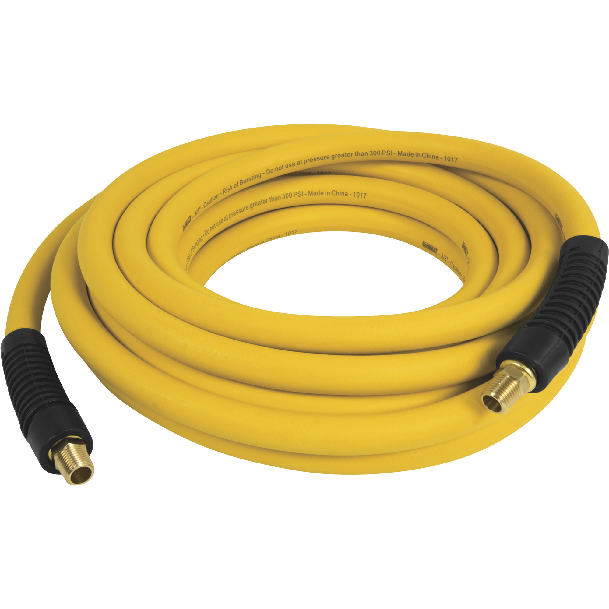 DEWALT Premium Rubber Air Hose, 3/8n. x 25ft.,  300 PSI, Yellow, Model# DXCM012-0200